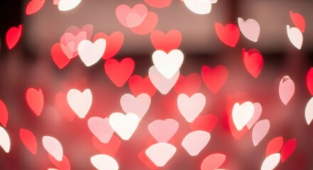 Soft Focus Hearts Bokeh Background for Romantic Celebrations and Love Themes