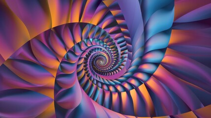 Abstract Spiral Art: Dynamic Rotating Vortex Patterns with Radial Geometry on Decorative Background