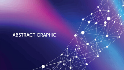 Vibrant abstract digital network background with interconnected lines and dots, symbolizing modern technology, global data flow, and futuristic communication