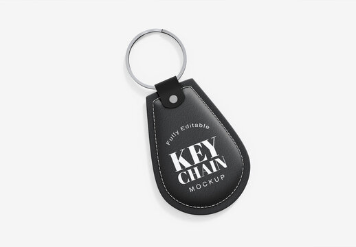 Leather Keychain Mockup