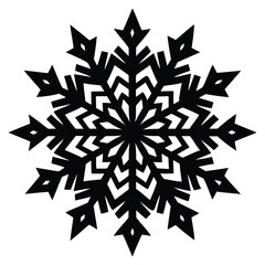 Snowflake Winter Silhouette Design Illustration