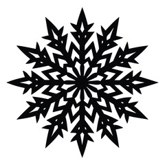 Snowflake Winter Silhouette Design Illustration