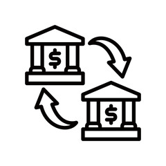 Bank Transfer line icon