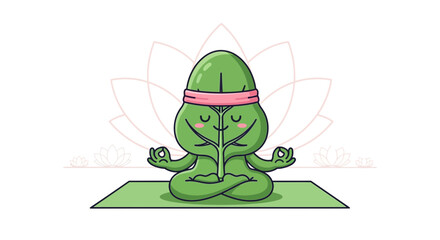 Zen Leaf Practicing Meditation For Eco Awareness And Sustainable Wellness