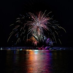 Fireworks Display Over Water