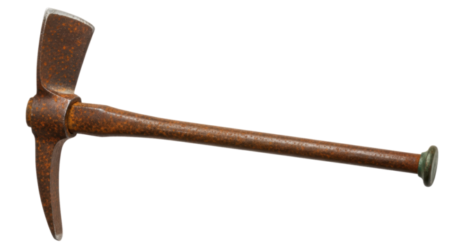 Isolated Antique Pickaxe Tool