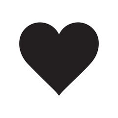 Solid heart shape, white background. vector illustration eps file