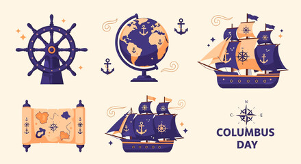 Nautical Explorations: A Columbus Day Celebration with Ships, Maps, and Globes