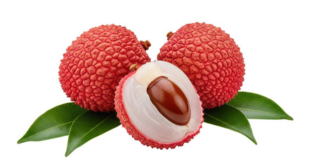 Isolated Lychee Fruits