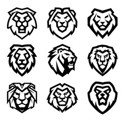 Collection of Stylized Lion Head Logos