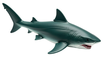 Isolated Green Toy Shark