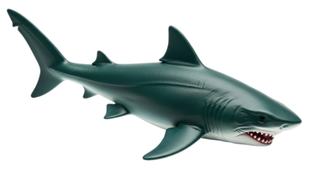 Isolated Green Toy Shark