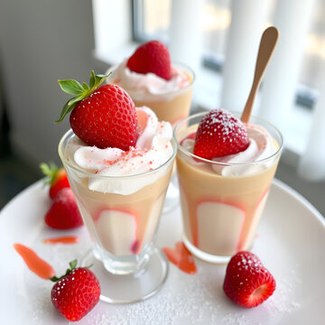 Fresas con crema