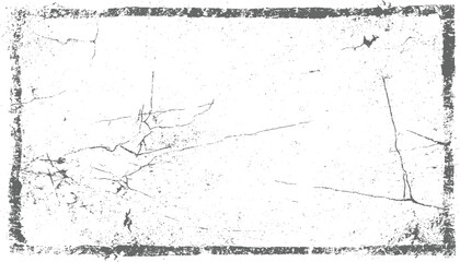 Grunge crack noise texture frame Distorted grunge isolated vector design on transparent background.