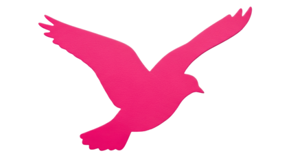 Isolated Pink Bird