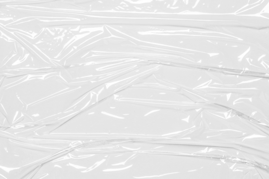 plastic overlay texture of realistic crumpled transparent plastic film wrap on black background,wrinkled stretched plastic effect.