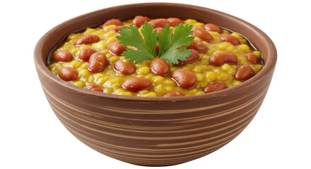 Isolated Bowl of Lentil Stew
