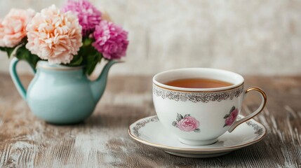 Thoughtful Moments Reflected in a Quiet Afternoon Tea Ritual Capturing the Essence of Serene Contemplation and Cherished Life Experiences