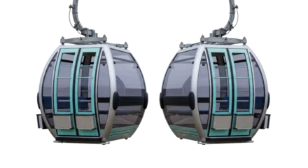 Fototapete Gondeln Isolated Two Gondola Lifts  © Stefan