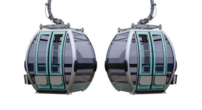 Isolated Two Gondola Lifts