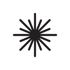 Black radiating starburst. vector illustration eps file