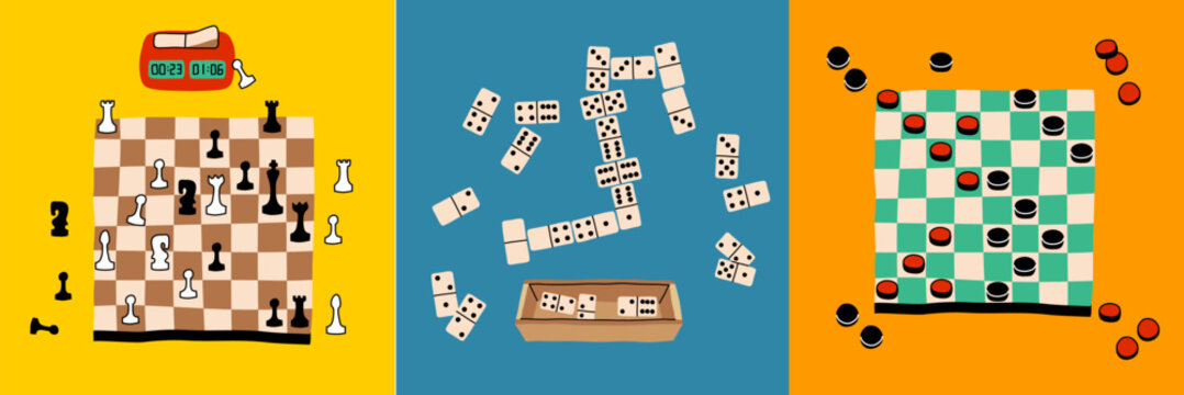 Creative leisure activities bring people together for fun and strategy. Artisan tools like dice, checkers, and chess pieces inspire a fun-filled game night