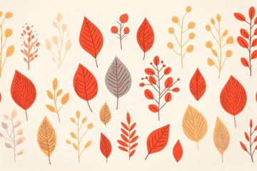 Autumn bright leaves pattern plant leaf.