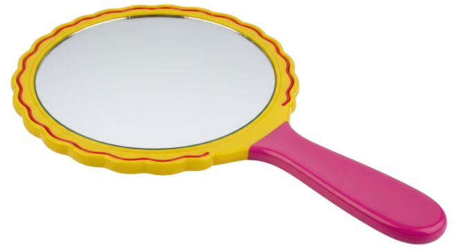 Isolated Handheld Mirror