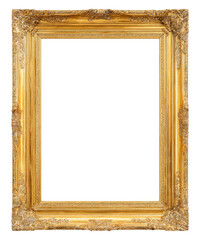 Gold ornate picture frame