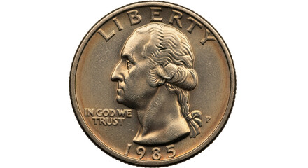 Isolated Quarter Coin