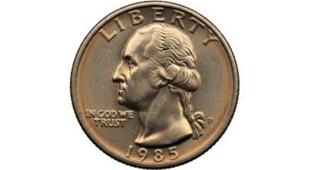 Isolated Quarter Coin