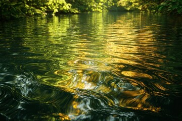 Golden Green Mangrove Reflections