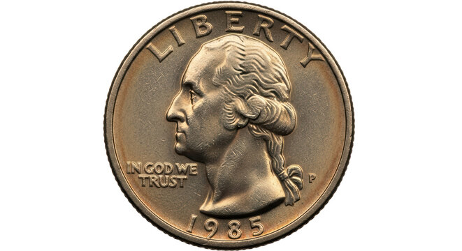 Isolated Quarter Coin