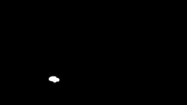 Two different speech thought and each one facing left and facing right