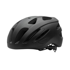 Fototapeta premium Modern matte black cycling helmet designed for maximum safety and aerodynamic performance transparent background