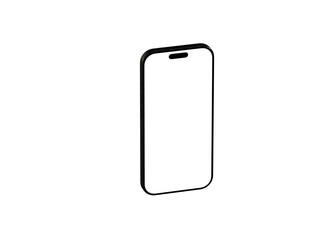Clean and simple smartphone mockup with a blank screen, perfect for app presentations or website design.  Download now!