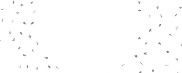 Silver stars border 3d