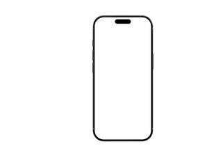 Clean, minimalist smartphone mockup with blank screen. Perfect for app presentations, website design showcases, and mobile technology marketing.
