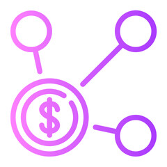 money gradient icon