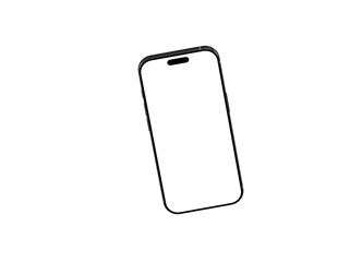 High-quality image of a blank smartphone screen, perfect for app presentations or website mockups.  Easy to use and customize.