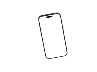 High-quality image of a blank smartphone screen, perfect for app presentations or website mockups.  Easy to use and customize.