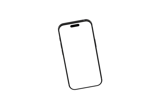 High-quality image of a blank smartphone screen, perfect for app presentations or website mockups.  Easy to use and customize.