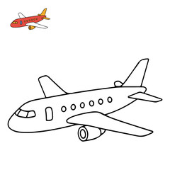 Plane Transportation Coloring Pages for Children