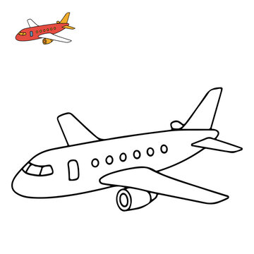 Plane Transportation Coloring Pages for Children