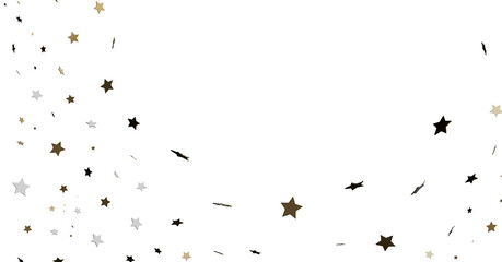 Scattered Stars on White Background