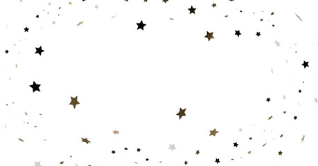 Gold Black Stars Confetti Scatter