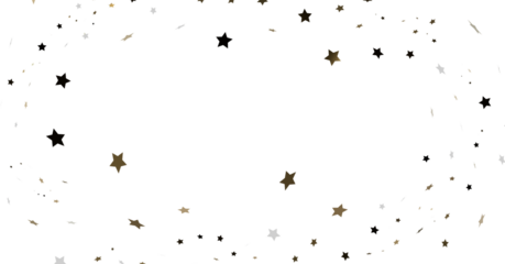 Gold Black Stars Confetti Scatter