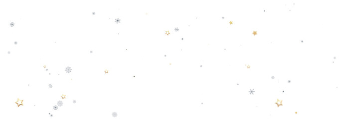 Beautiful winter background with gold stars and silver snowflakes. Perfect for holiday designs.