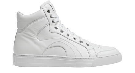 Isolated White High Top Sneaker