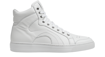 Isolated White High Top Sneaker